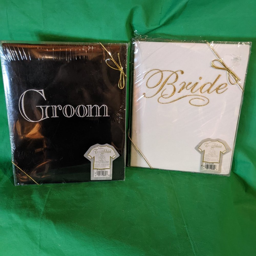 Embroidered Bride and Groom T shirts + BONUS PKG!!